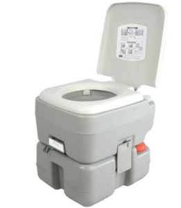 SereneLife Portable toilet with piston pump for van life