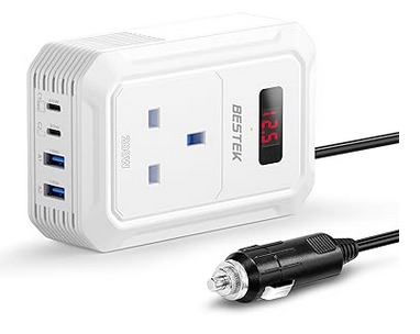 Bestek 200W inverter portable power pack for charging campervan gadgets